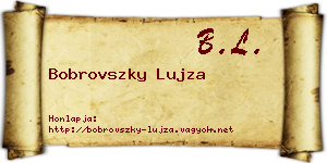 Bobrovszky Lujza névjegykártya